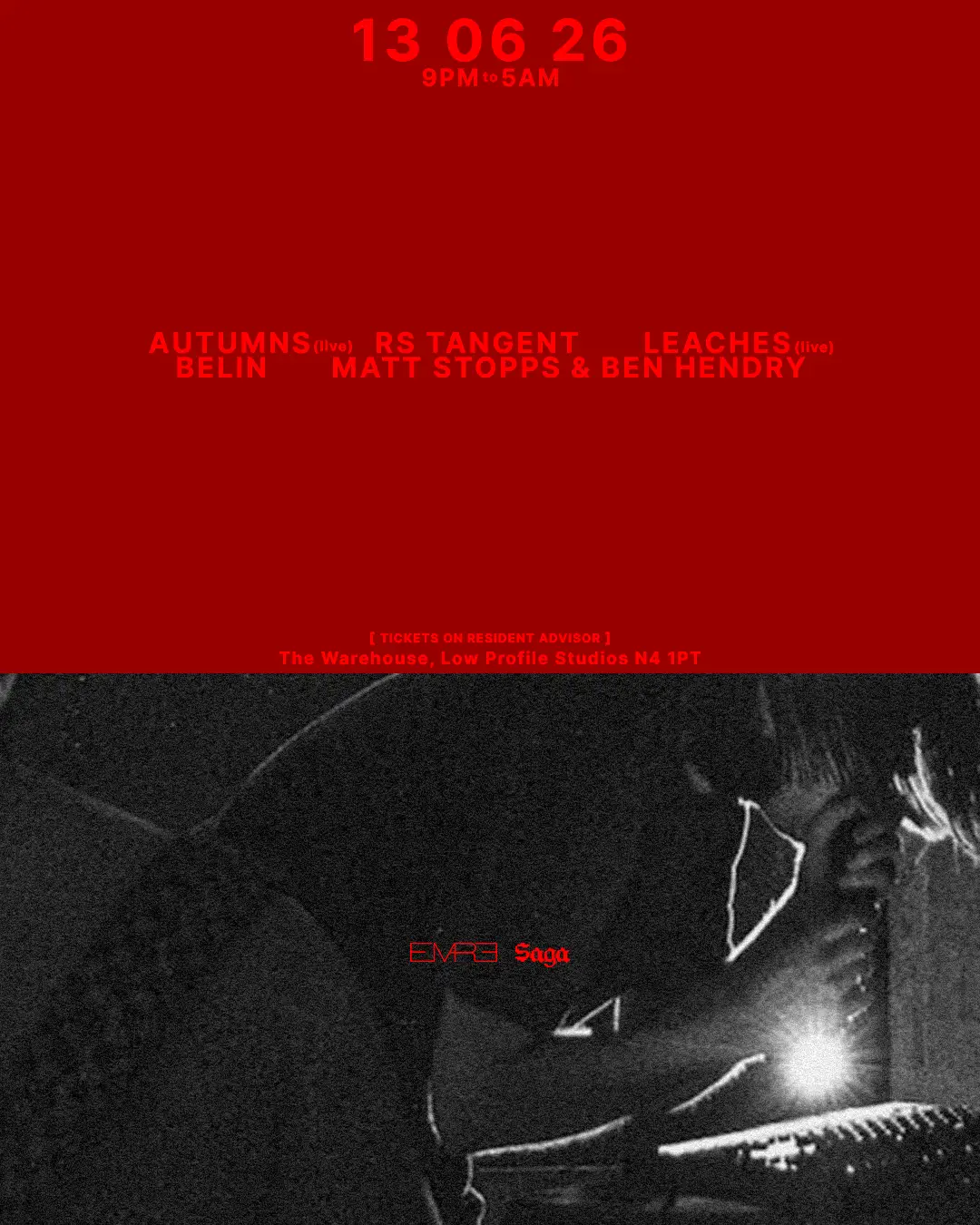 EMARE × Saga Sonica — 13 Jun 2026 · London