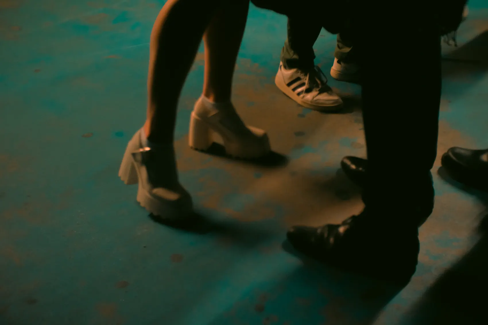 On the floor